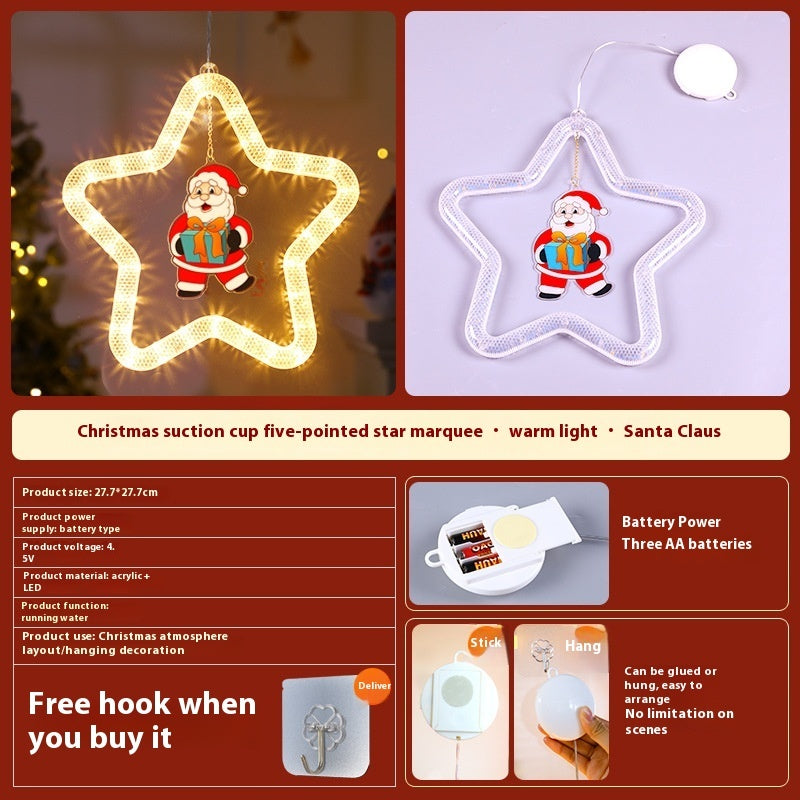 ⭐ Christmas LED Star Pendant Light – Festive Holiday Décor