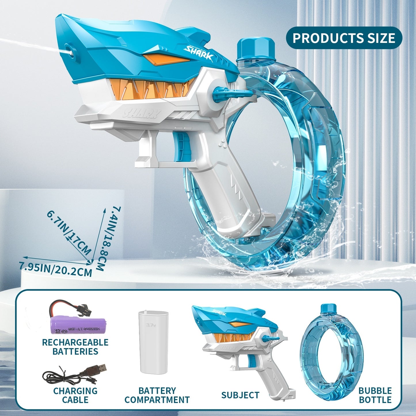 Electric Shark Water Gun – High-Power Soaker for Epic Water Battles