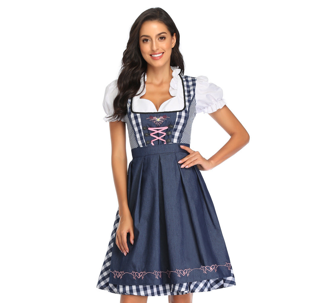 Traditional Oktoberfest Bavarian Dress Set – Elegant Dirndl Outfit for Women (S–XXL)