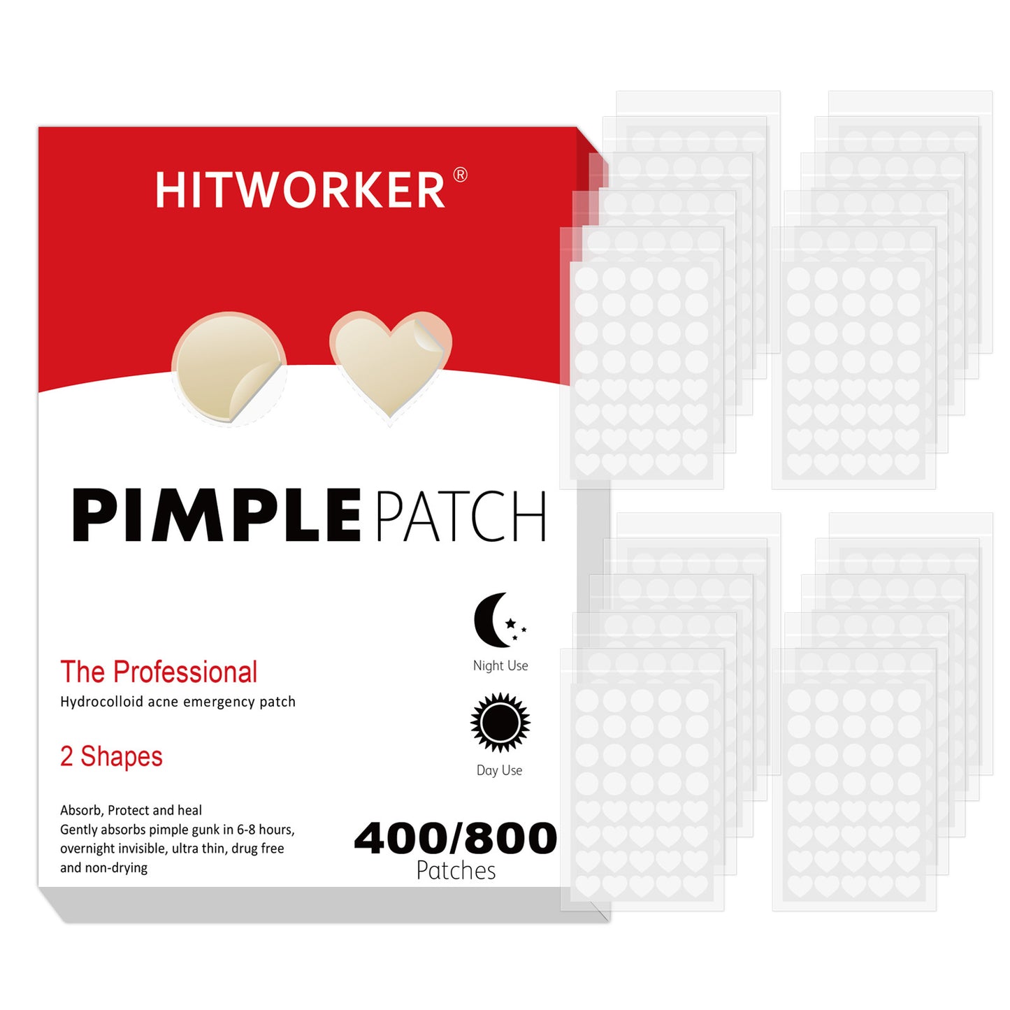 Acne Pimple Patches – Day & Night Spot Treatment (400/800 Patches)