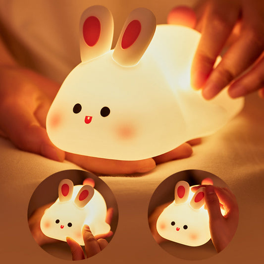 Cute Silicone Night Light – Touch Control, Rechargeable & Kid-Safe ✨