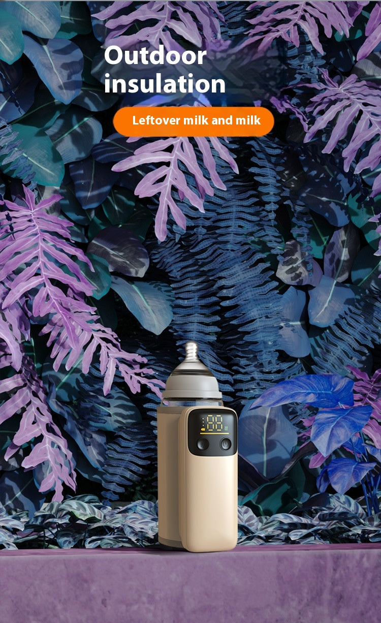 Portable Baby Bottle Warmer 8000mAh Fast Charging Milk Bottle Insulation Sleeve USB Rechargeable Travel Breast Milk Heater