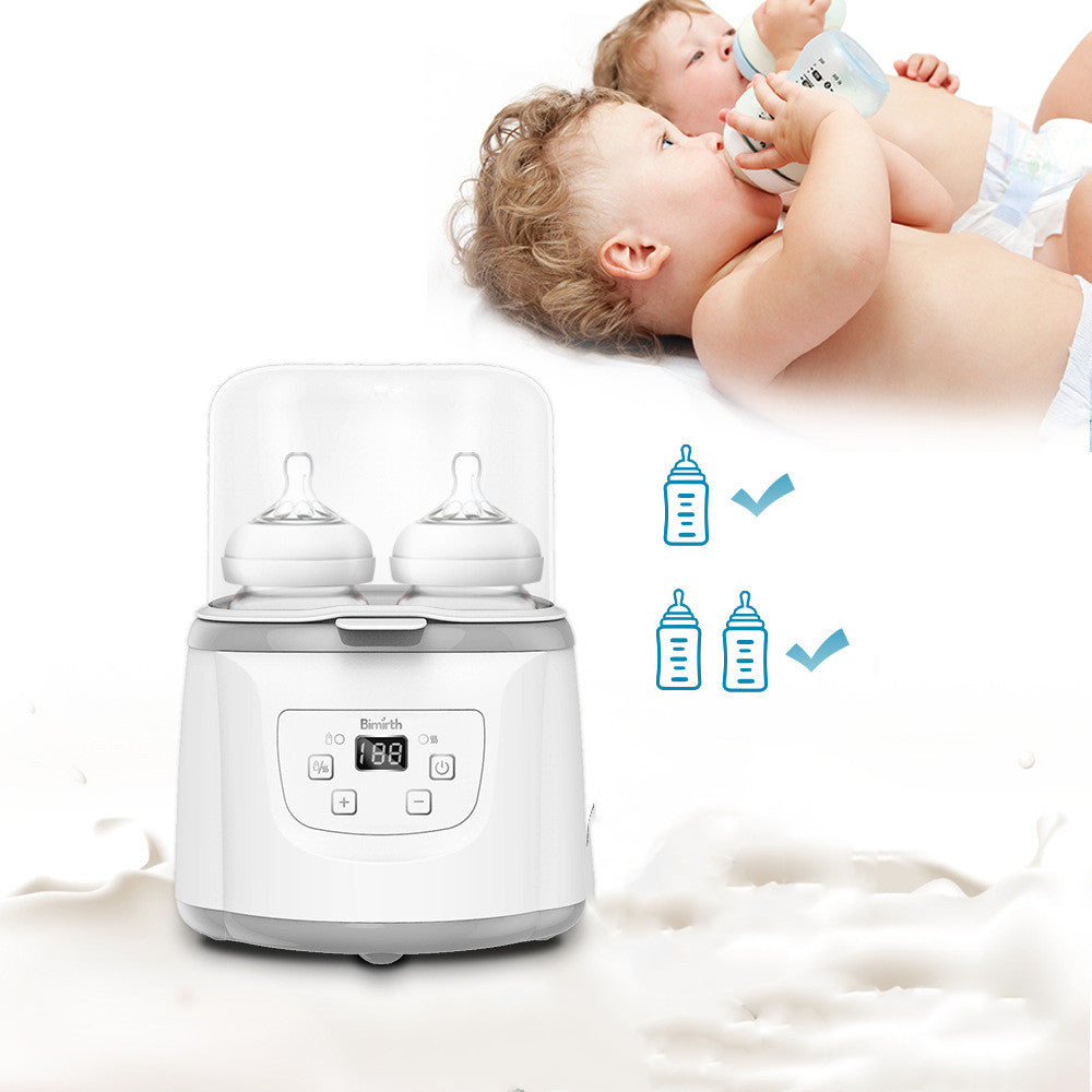 Bimirth Double Bottle Baby Milk Warmer 2-in-1 Fast Heating BPA Free Baby Bottle Heater EU/US Plug