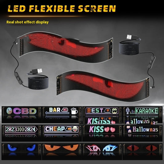 ✨ LED Flexible Display Screen – Remote Control Magic Eye for Cars