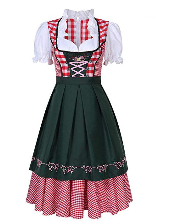 Traditional Oktoberfest Bavarian Dress Set – Elegant Dirndl Outfit for Women (S–XXL)