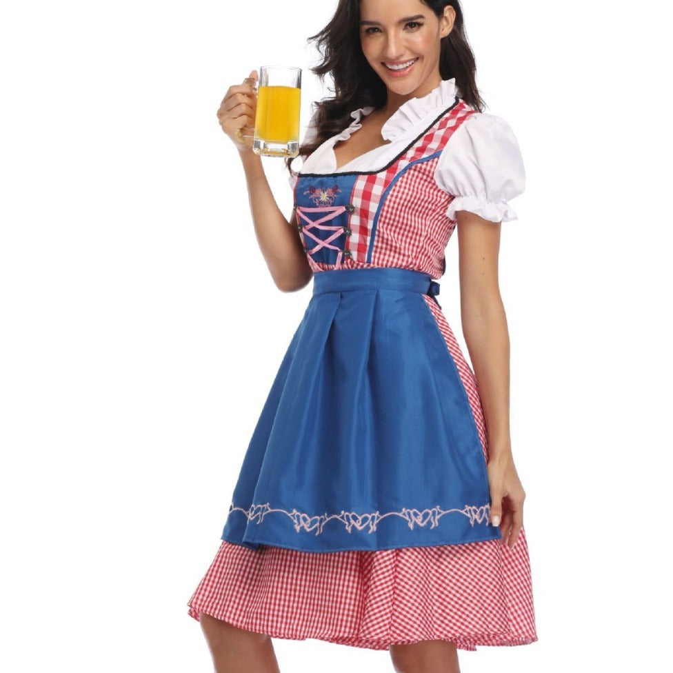 Traditional Oktoberfest Bavarian Dress Set – Elegant Dirndl Outfit for Women (S–XXL)