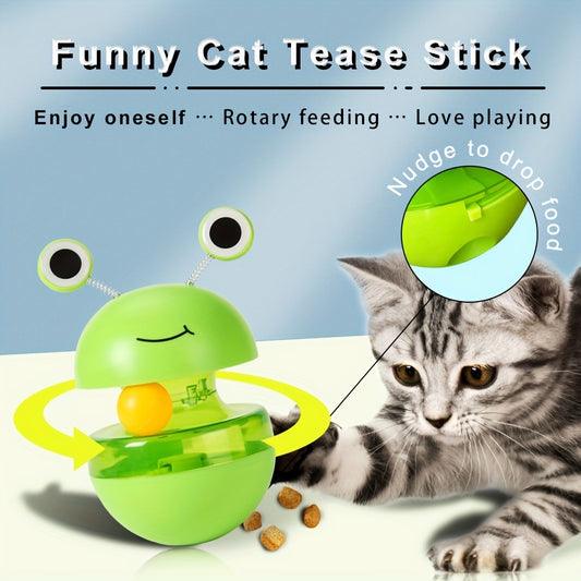 Interactive Cat Tumbler Toy – Feather & Frog Style