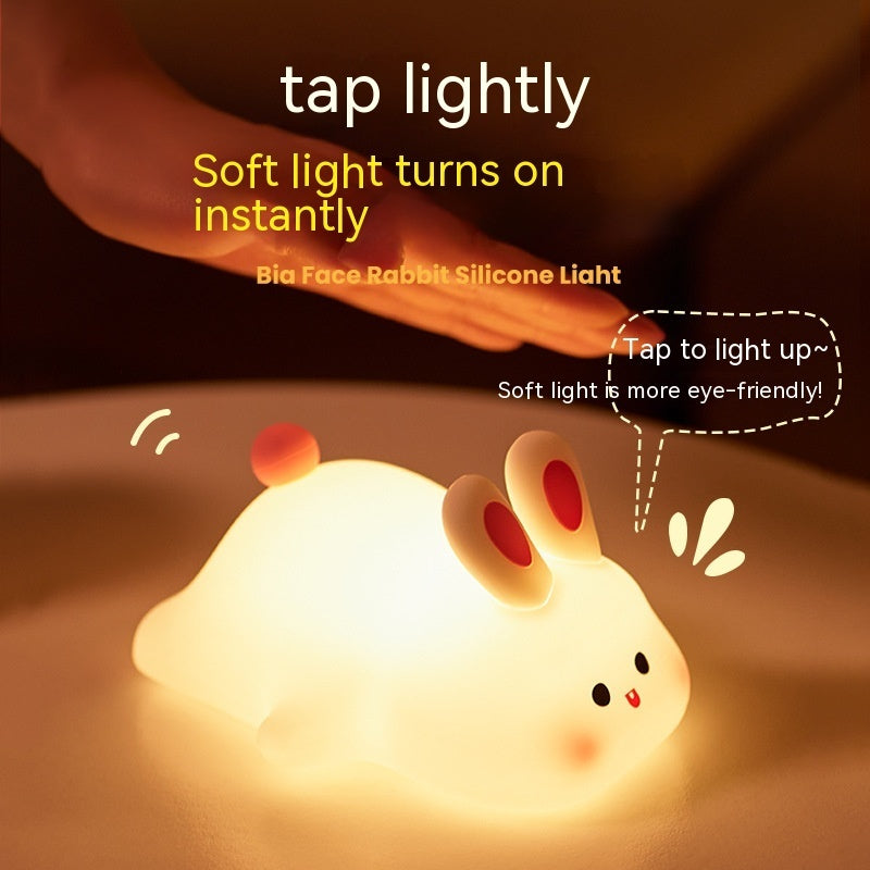 Cute Silicone Night Light – Touch Control, Rechargeable & Kid-Safe ✨