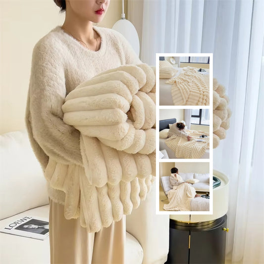 Luxury Soft Rabbit Hair Blanket – Ultra Plush, All-Season Comfort Throw
