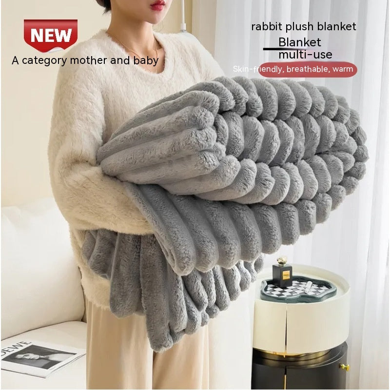 Luxury Soft Rabbit Hair Blanket – Ultra Plush, All-Season Comfort Throw