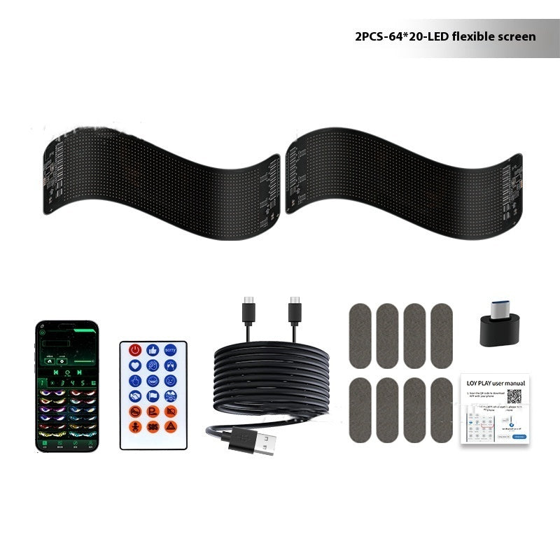 ✨ LED Flexible Display Screen – Remote Control Magic Eye for Cars