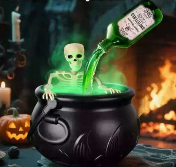 ♀️✨ Floating Potion Cauldron – Spooky Halloween Fog Decoration