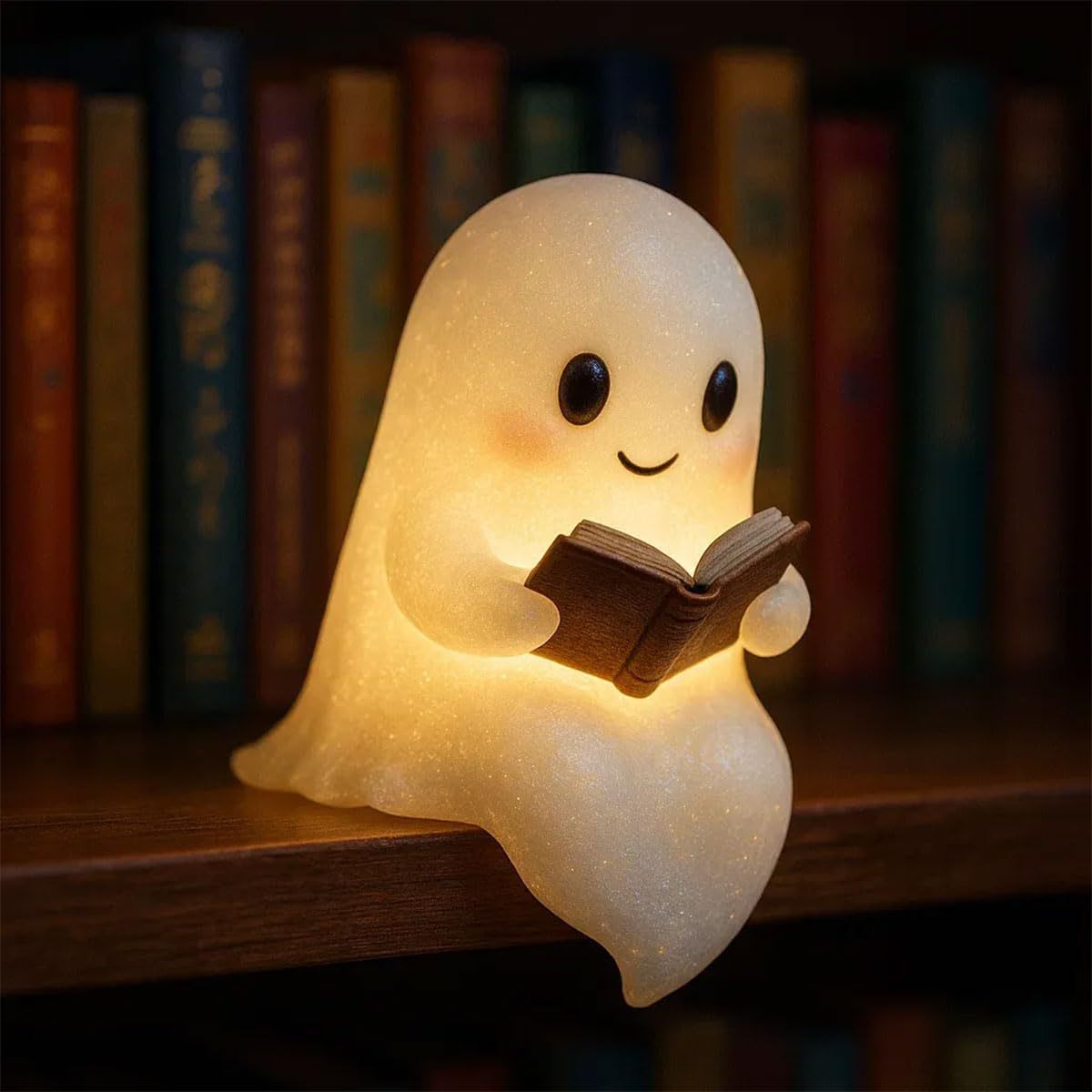 ✨ Cute LED Ghost Night Light – Adorable Bedside Sleep Lamp & Halloween Decoration