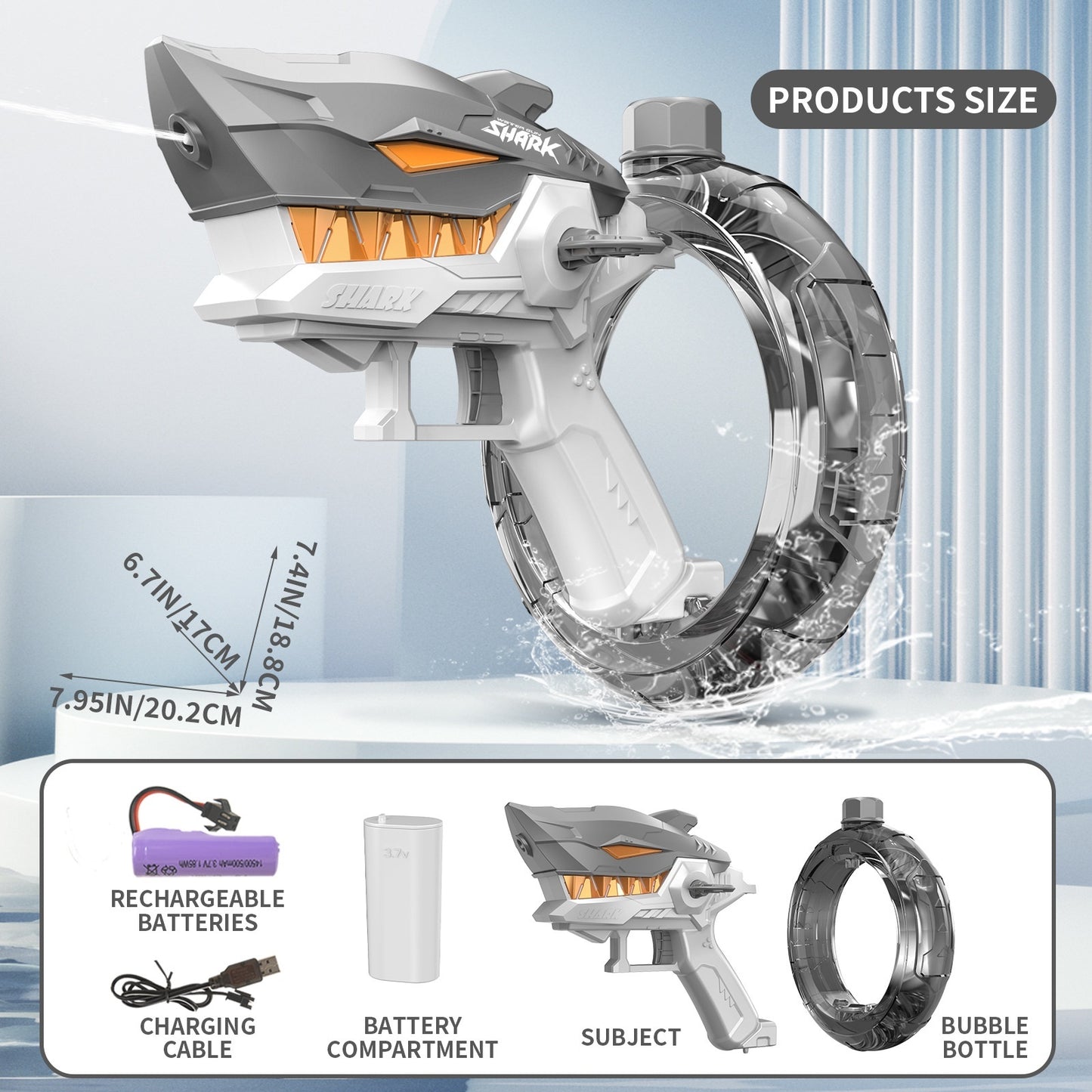 Electric Shark Water Gun – High-Power Soaker for Epic Water Battles