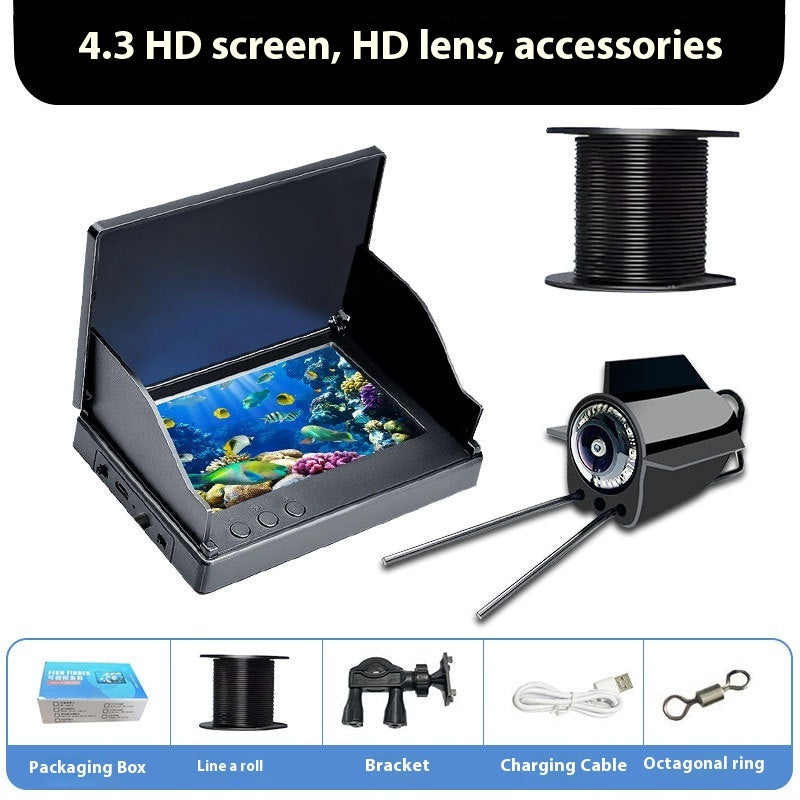 Ultra-Clear Underwater Fish Detector with Night Vision & IPS Screen