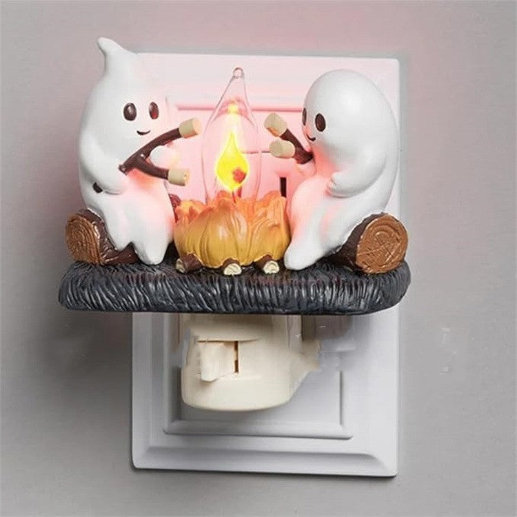 Ghost Bonfire Night Light – Spooky Resin Craft Decoration for Home & Holidays ✨
