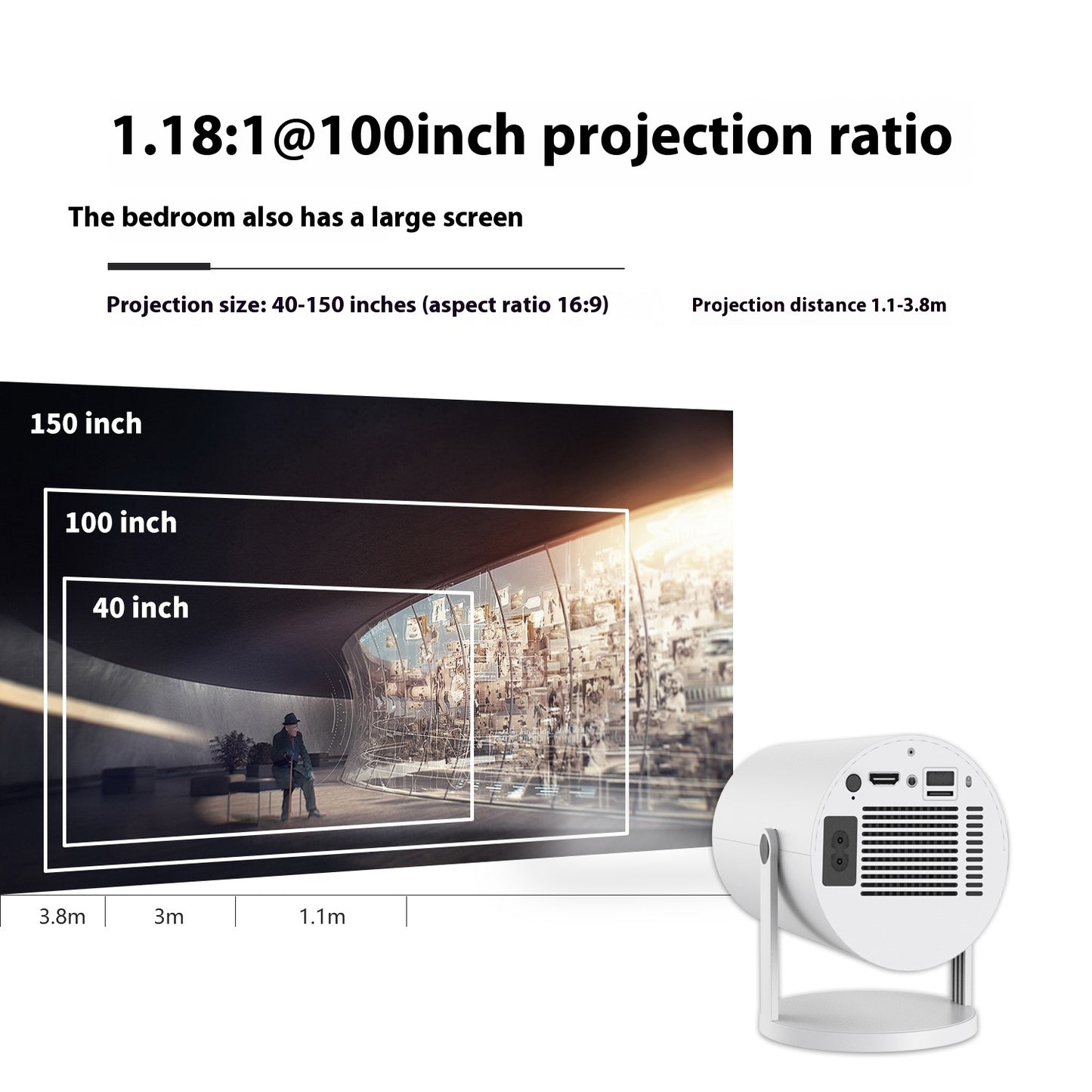 ️ Magcubic HY300 Smart Mini Projector – 4K Support, WiFi & BT 5.0