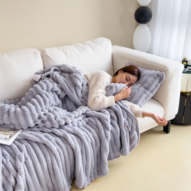 Luxury Soft Rabbit Hair Blanket – Ultra Plush, All-Season Comfort Throw
