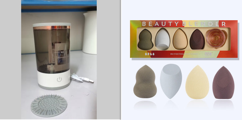 Electric Makeup Brush Cleaner – USB Rechargeable Spinner