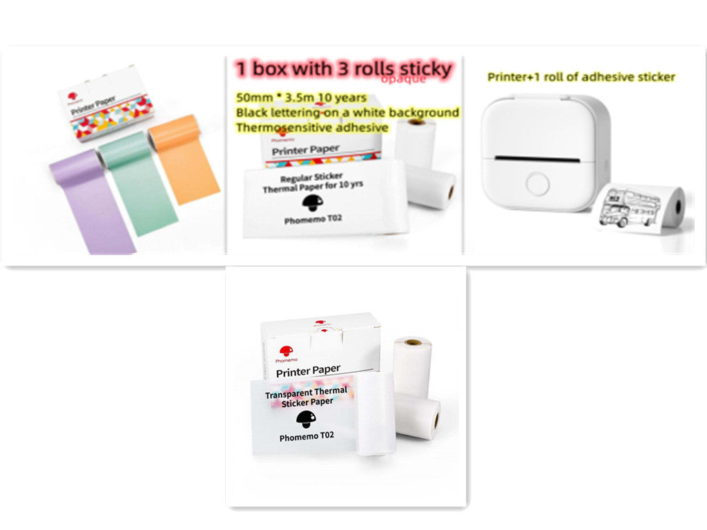 Phomemo T02 Mini Pocket Printer – Inkless Bluetooth Thermal Printer