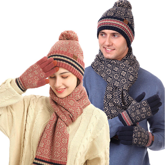 Winter Snowflake 3-Piece Set – Hat, Scarf & Gloves