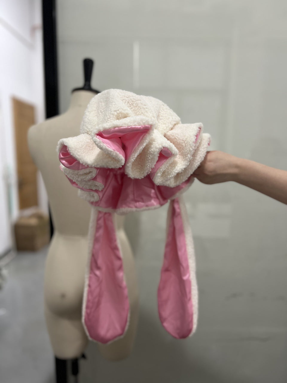 Cozy Polar Fleece Ruffle Cardigan with Hat – Stylish & Comfortable