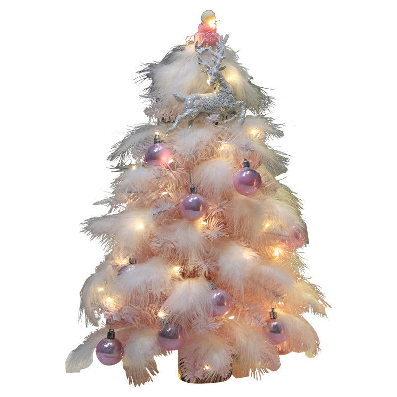 Pink Feather Christmas Tree – LED Holiday Decoration