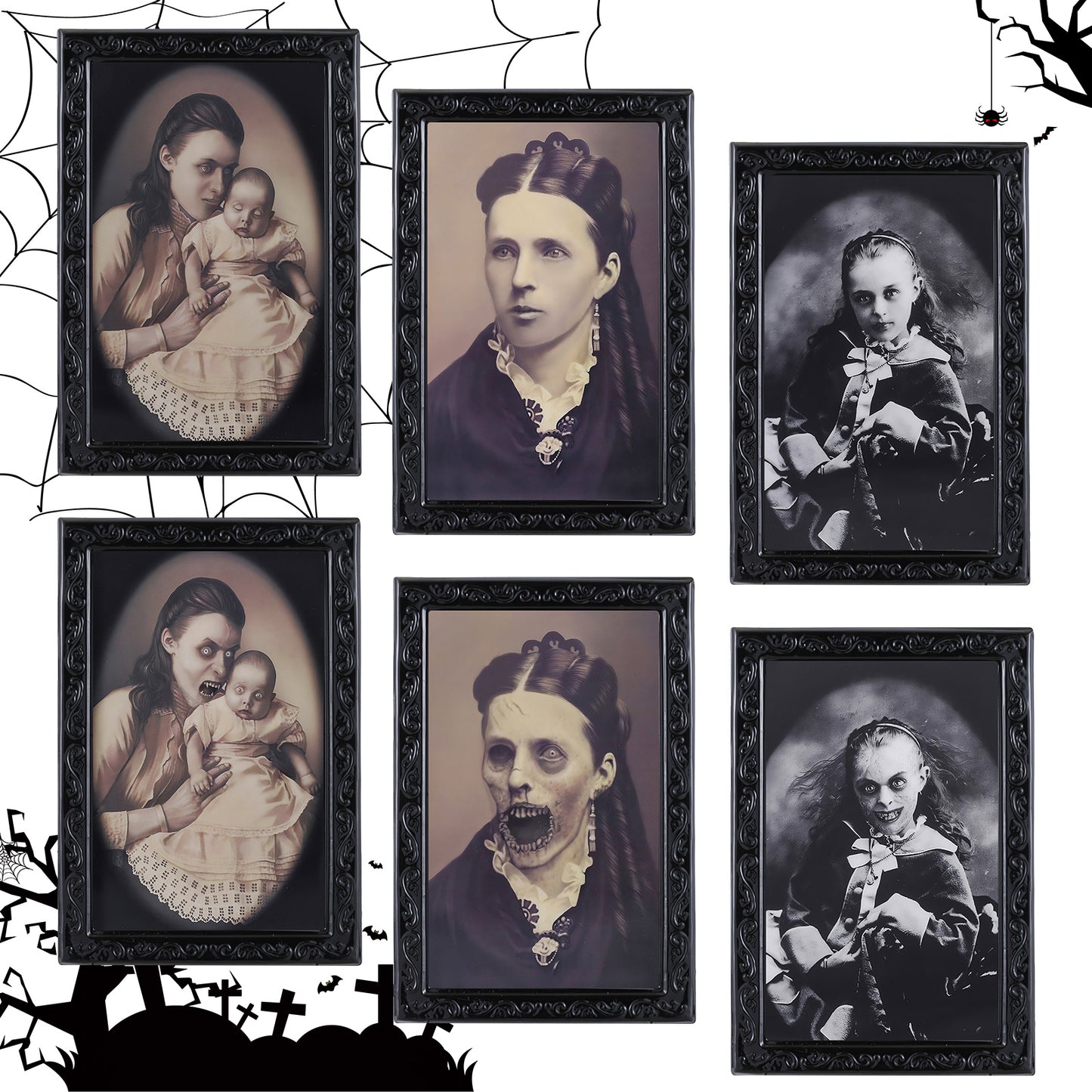 3D Haunted Photo Frame – Spooky Halloween Decoration ️
