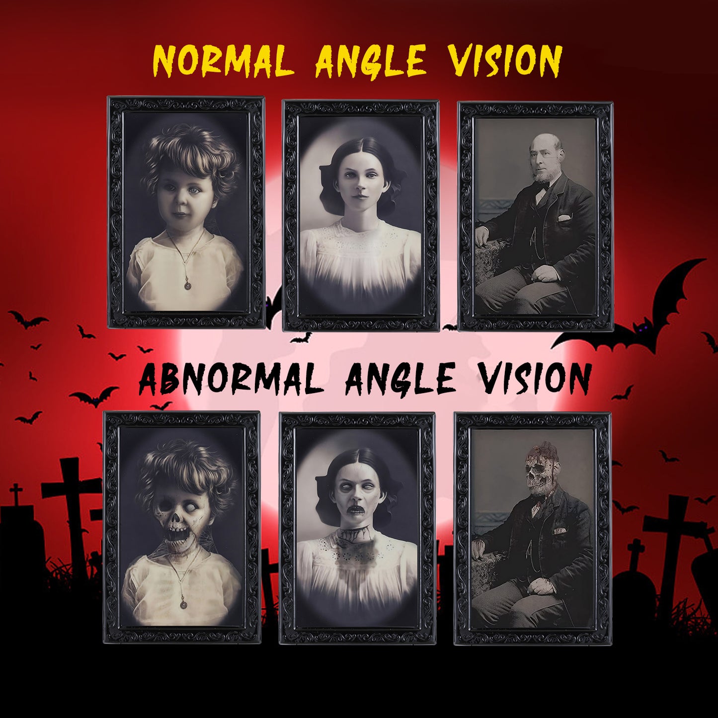 3D Haunted Photo Frame – Spooky Halloween Decoration ️