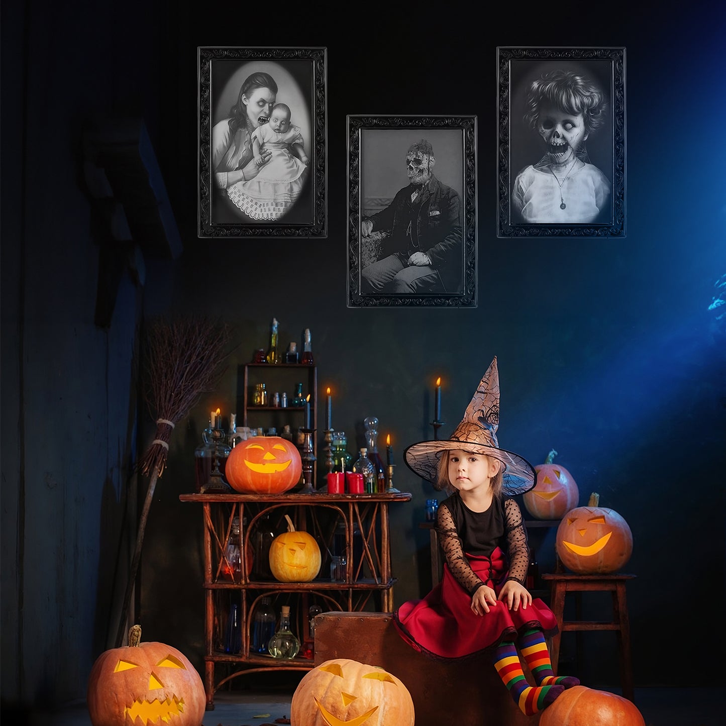 3D Haunted Photo Frame – Spooky Halloween Decoration ️