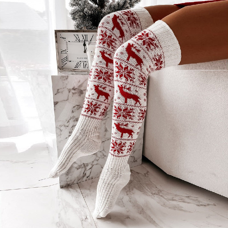 Cozy Christmas Thigh-High Stockings – Soft, Warm & Festive Winter Socks