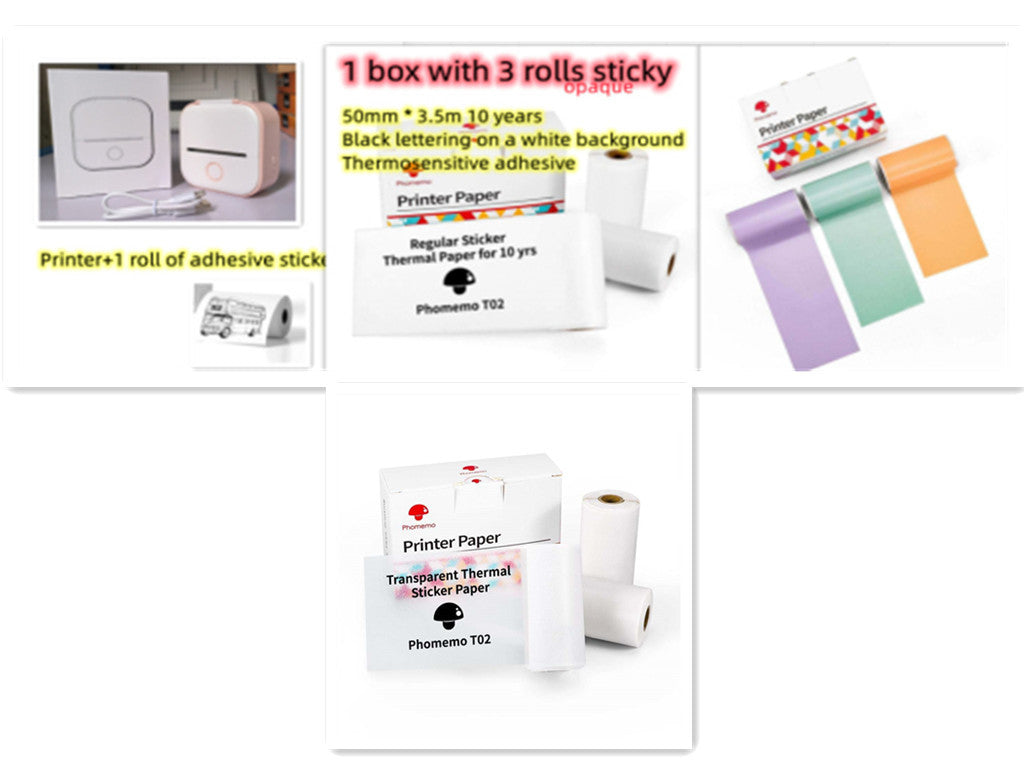 Phomemo T02 Mini Pocket Printer – Inkless Bluetooth Thermal Printer