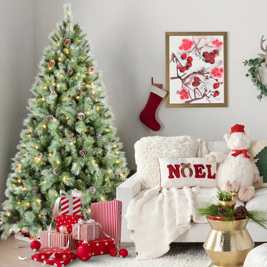 Luxury Pre-Lit Christmas Tree – PVC & Hard Needle Mixed