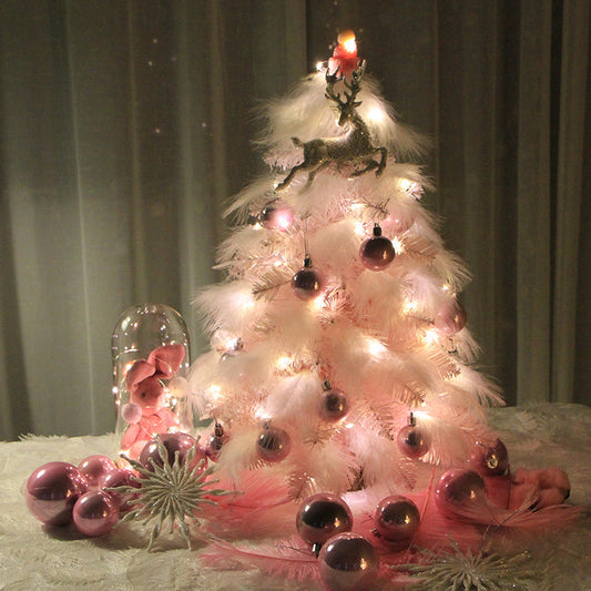 Pink Feather Christmas Tree – LED Holiday Decoration