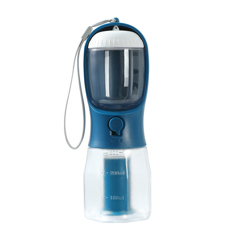 3-in-1 Pet Travel Water Bottle – Water, Food & Waste Bag Dispenser