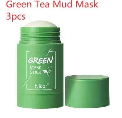 Green Tea &  Eggplant Solid Cleansing Mask Stick – Deep Clean & Oil Control