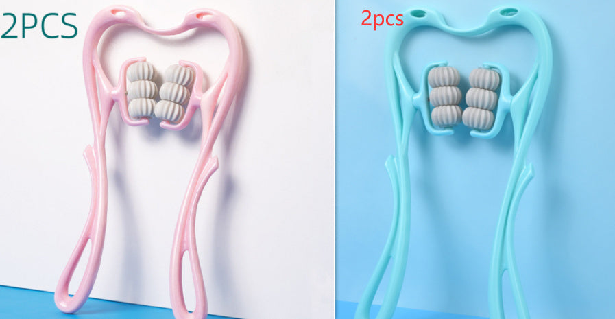 6-Roller Cervical Neck & Body Massager with Jade Scraping Board