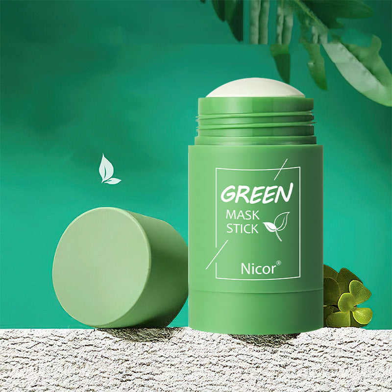 Green Tea &  Eggplant Solid Cleansing Mask Stick – Deep Clean & Oil Control
