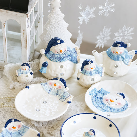 Cute Cartoon Porcelain Decorative Piece – Festive & Healing Style