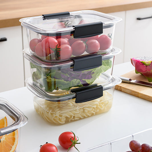 Airtight Food Storage Container 920ml Rectangular Transparent Lunch Box Leakproof Kitchen Storage Box