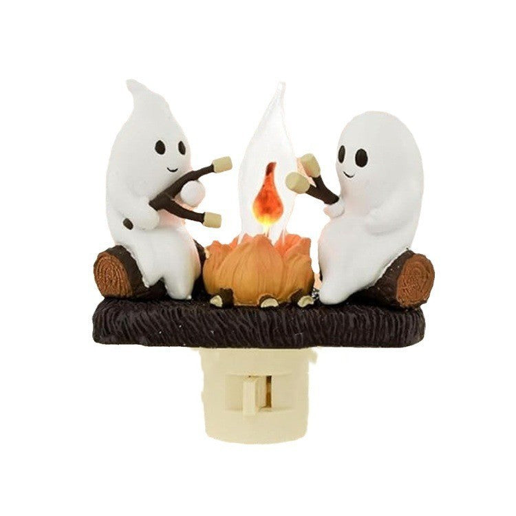 Ghost Bonfire Night Light – Spooky Resin Craft Decoration for Home & Holidays ✨