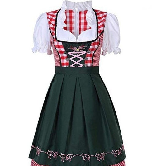 Traditional Oktoberfest Bavarian Dress Set – Elegant Dirndl Outfit for Women (S–XXL)