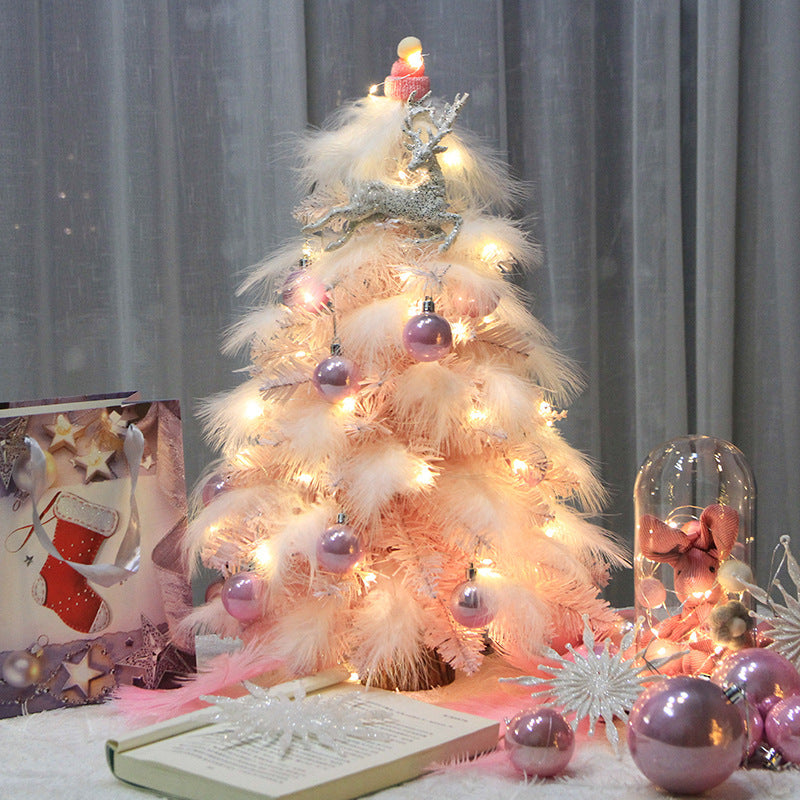 Pink Feather Christmas Tree – LED Holiday Decoration