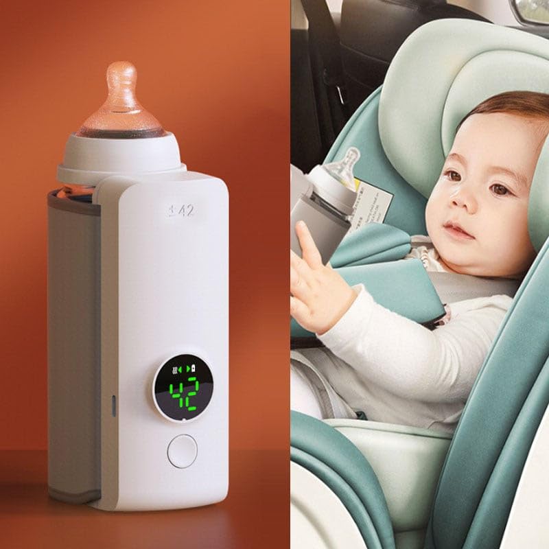 ✨ Portable USB Baby Bottle Warmer – Constant 42°C Heating for On-the-Go Parents