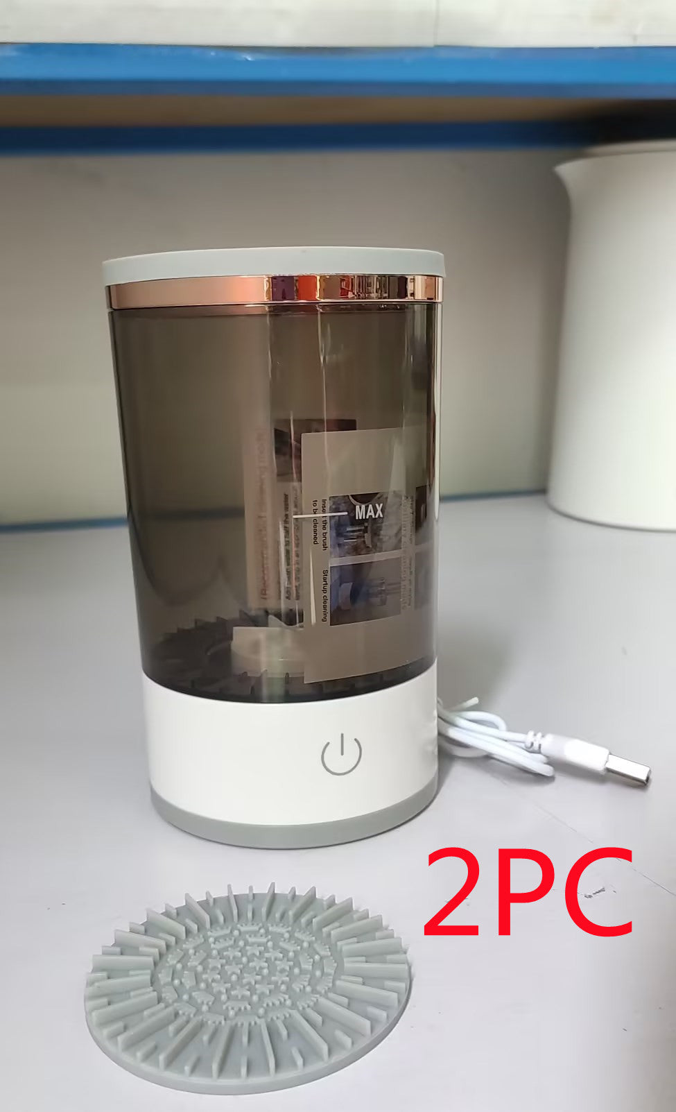 Electric Makeup Brush Cleaner – USB Rechargeable Spinner