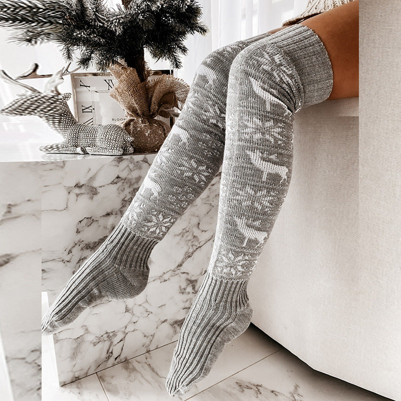 Cozy Christmas Thigh-High Stockings – Soft, Warm & Festive Winter Socks
