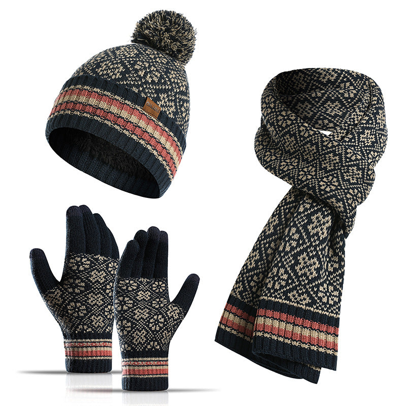 Winter Snowflake 3-Piece Set – Hat, Scarf & Gloves
