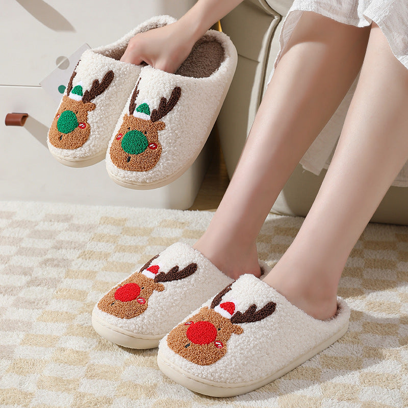 Cute Plush Winter Slippers | Unisex Warm Indoor Shoes | Anti-Slip Cozy Furry Slippers for Home