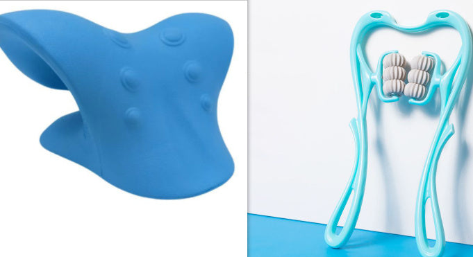 6-Roller Cervical Neck & Body Massager with Jade Scraping Board