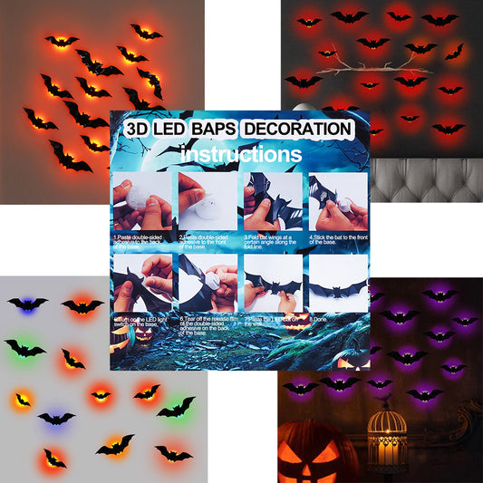 Halloween Bat LED Lamp – Spooky Party Decoration ✨